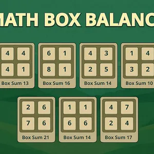 Zorroztu adimena Matematika Kutxen Oreka jokoarekin. Trukatu blokeak baturak berdintzeko eta probatu zure logika trebetasunak zenbaki puzzle erronka honetan.