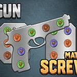 Erronka zure buruari Gun Match Screw-ekin, koloreak sailkatzeko puzzle paregabea. Mugitu torlojuak estrategikoki taula garbitzeko eta maila bakoitza ebazteko.