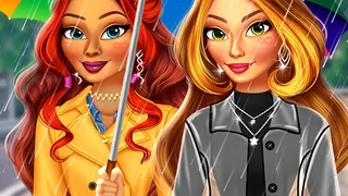 Hartu euri eguneko modaren erronka! Nahastu eta konbinatu beroki, bota eta aterki politak eguraldi tristearentzako itxura ezin hobea diseinatzeko janzteko joko…